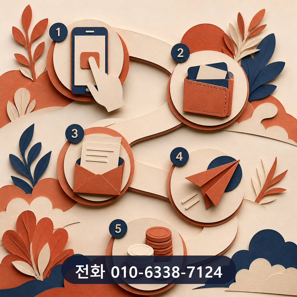 카드 한도 현금화 진행 절차 이미지